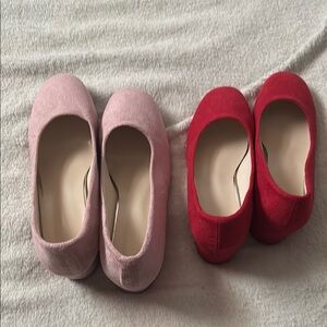 Elegant Pink and Red Women's Flats
